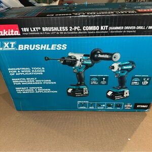 Makita 18v LXT Brushless 5.0 Hammer Drill/Impact Driver/Charger/2 Batt /Bag